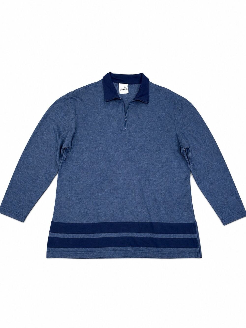 Collegiate LINKS Women’s Small Blue Quarter Zip Pullover Long Sleeve Made USA